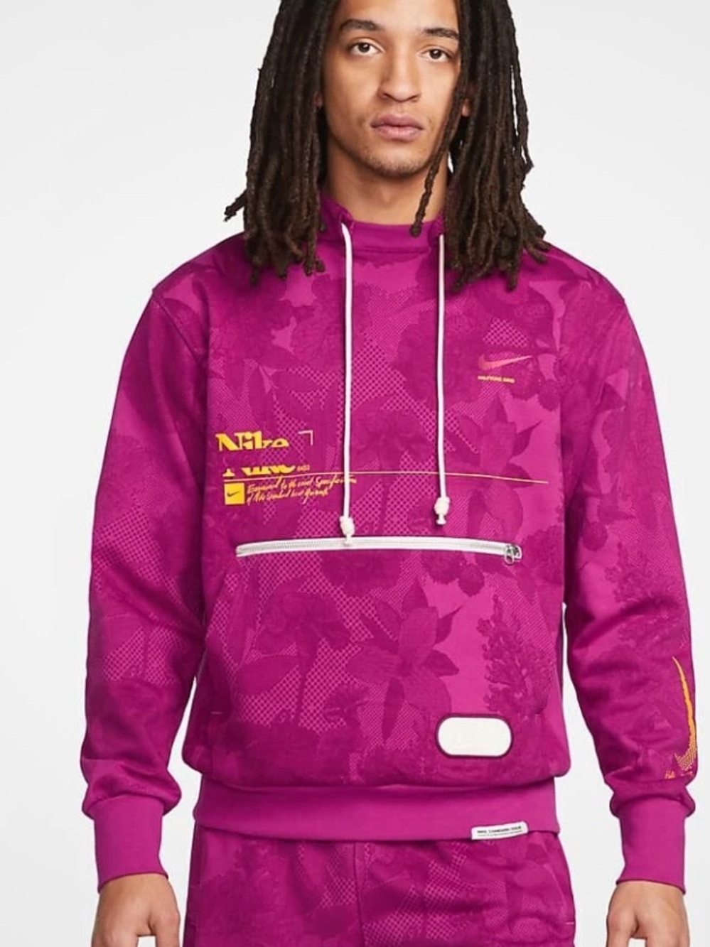 Nike Dri-FIT Standard Issue Men’s Basketball Pullover Cactus Flower Purple Small